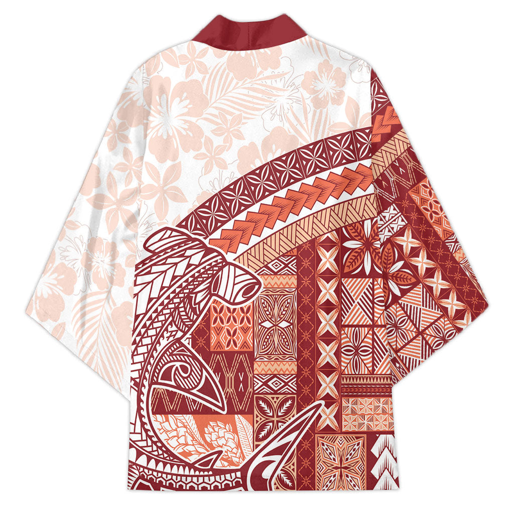 Samoa Mamanu Siapo Crimson Kimono Tatau Malie LT7 - Polynesian Pride