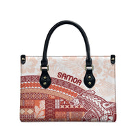 Samoa Mamanu Siapo Crimson Leather Bag Tatau Malie LT7 - Polynesian Pride