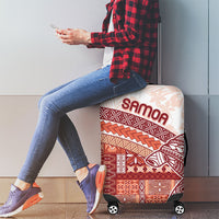Samoa Mamanu Siapo Crimson Luggage Cover Tatau Malie LT7 - Polynesian Pride
