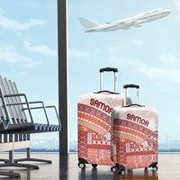 Samoa Mamanu Siapo Crimson Luggage Cover Tatau Malie LT7 - Polynesian Pride