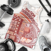 Samoa Mamanu Siapo Crimson Men Tank Top Tatau Malie LT7 - Polynesian Pride