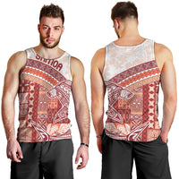 Samoa Mamanu Siapo Crimson Men Tank Top Tatau Malie LT7 - Polynesian Pride