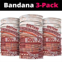 Samoa Mamanu Siapo Crimson Neck Gaiter Tatau Malie LT7 package One Size: 25*50cm Red - Polynesian Pride
