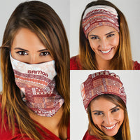 Samoa Mamanu Siapo Crimson Neck Gaiter Tatau Malie LT7 - Polynesian Pride