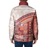 Samoa Mamanu Siapo Crimson Padded Jacket Tatau Malie LT7 - Polynesian Pride