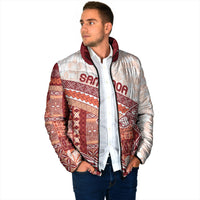 Samoa Mamanu Siapo Crimson Padded Jacket Tatau Malie LT7 - Polynesian Pride