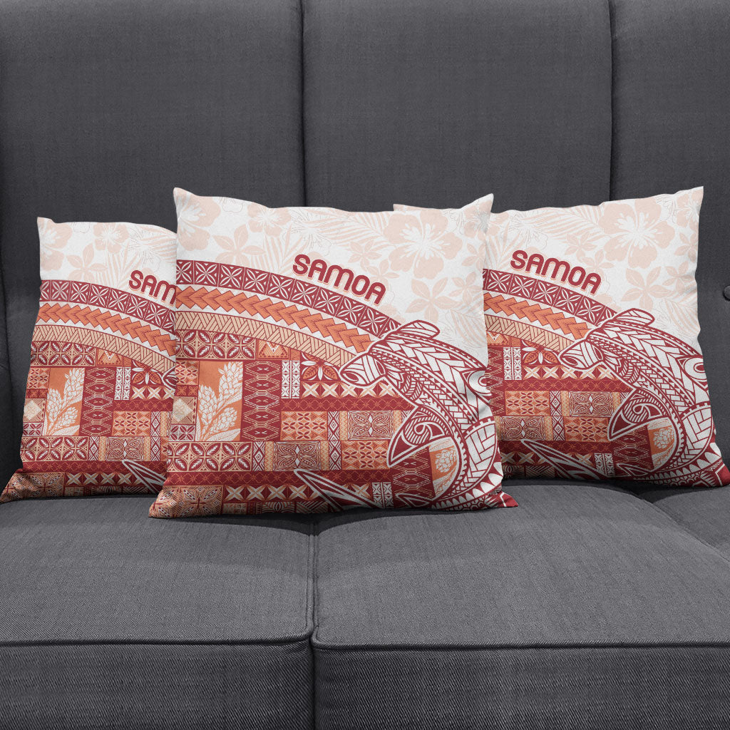 Samoa Mamanu Siapo Crimson Pillow Cover Tatau Malie LT7 - Polynesian Pride