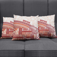 Samoa Mamanu Siapo Crimson Pillow Cover Tatau Malie LT7 - Polynesian Pride