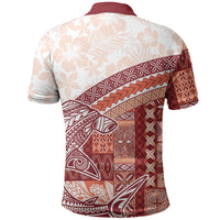 Samoa Mamanu Siapo Crimson Polo Shirt Tatau Malie LT7 - Polynesian Pride