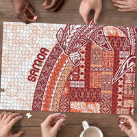 Samoa Mamanu Siapo Crimson Puzzle Tatau Malie LT7 - Polynesian Pride