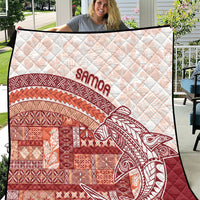 Samoa Mamanu Siapo Crimson Quilt Tatau Malie LT7 Red - Polynesian Pride