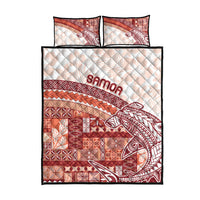 Samoa Mamanu Siapo Crimson Quilt Bed Set Tatau Malie LT7 - Polynesian Pride