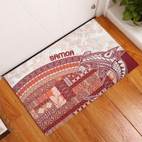 Samoa Mamanu Siapo Crimson Rubber Doormat Tatau Malie LT7 - Polynesian Pride