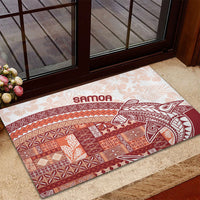 Samoa Mamanu Siapo Crimson Rubber Doormat Tatau Malie LT7 - Polynesian Pride