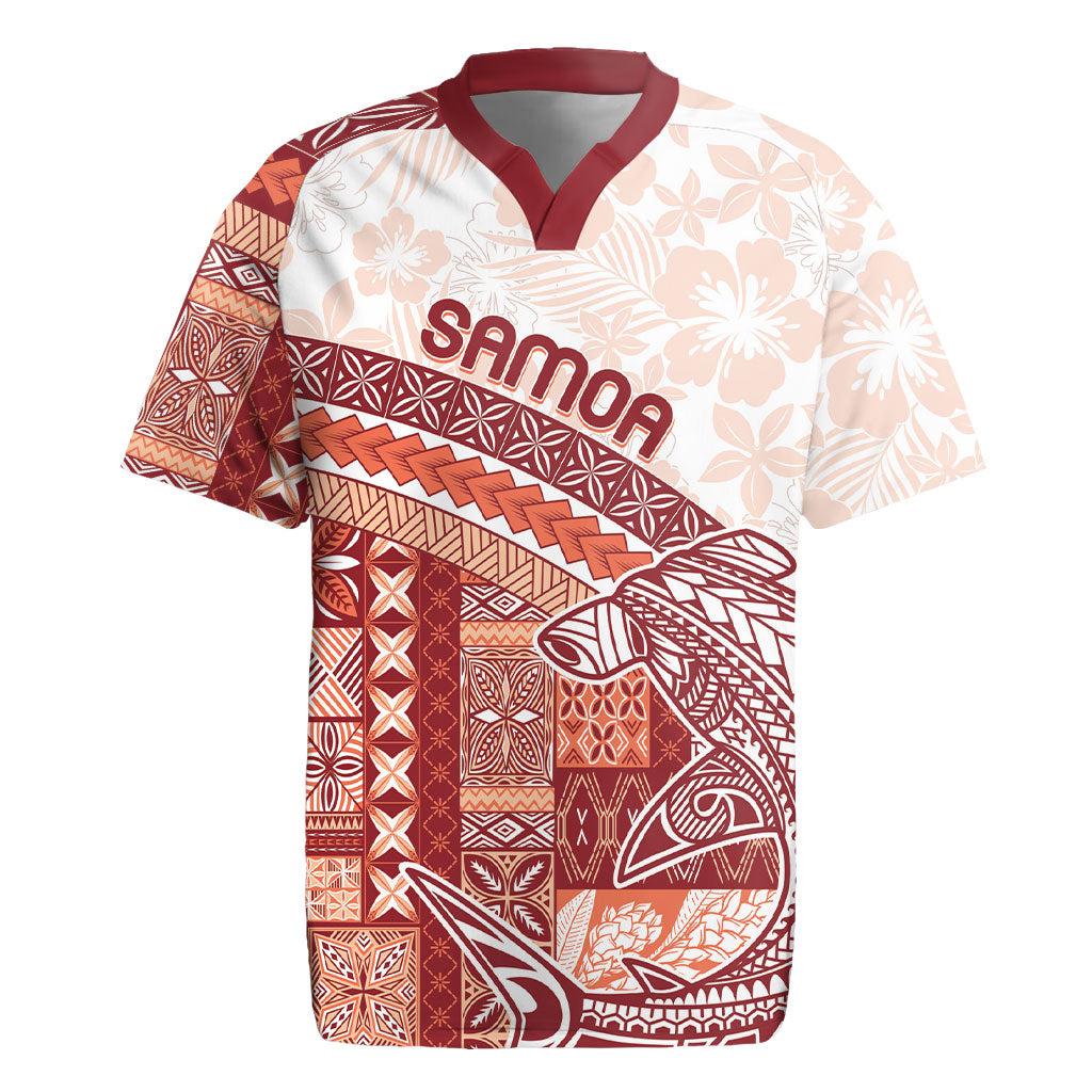 Samoa Mamanu Siapo Crimson Rugby Jersey Tatau Malie LT7 Red - Polynesian Pride