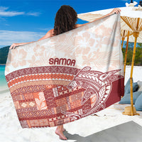 Samoa Mamanu Siapo Crimson Sarong Tatau Malie LT7 One Size 44 x 66 inches Red - Polynesian Pride