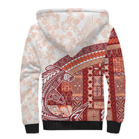 Samoa Mamanu Siapo Crimson Sherpa Hoodie Tatau Malie LT7 - Polynesian Pride