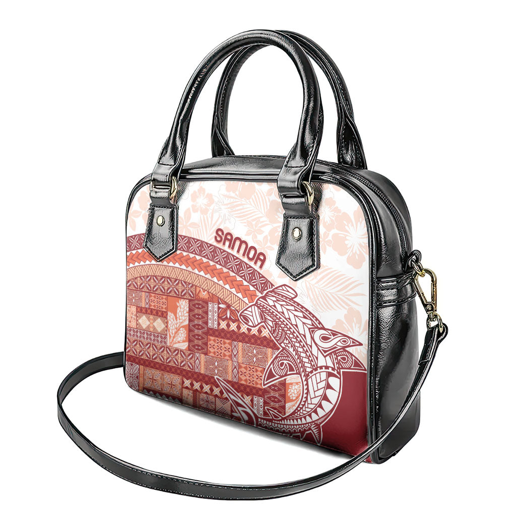 Samoa Mamanu Siapo Crimson Shoulder Handbag Tatau Malie LT7 - Polynesian Pride
