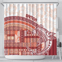Samoa Mamanu Siapo Crimson Shower Curtain Tatau Malie LT7 - Polynesian Pride