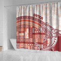 Samoa Mamanu Siapo Crimson Shower Curtain Tatau Malie LT7 - Polynesian Pride