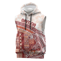 Samoa Mamanu Siapo Crimson Sleeveless Hoodie Tatau Malie LT7 Red - Polynesian Pride