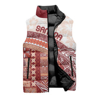 Samoa Mamanu Siapo Crimson Sleeveless Puffer Jacket Tatau Malie LT7 - Polynesian Pride