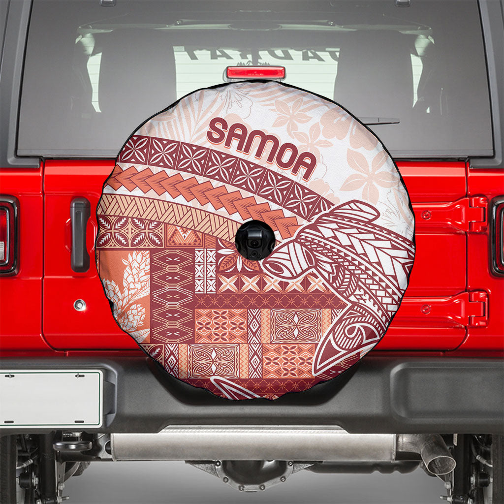 Samoa Mamanu Siapo Crimson Spare Tire Cover Tatau Malie LT7 - Polynesian Pride