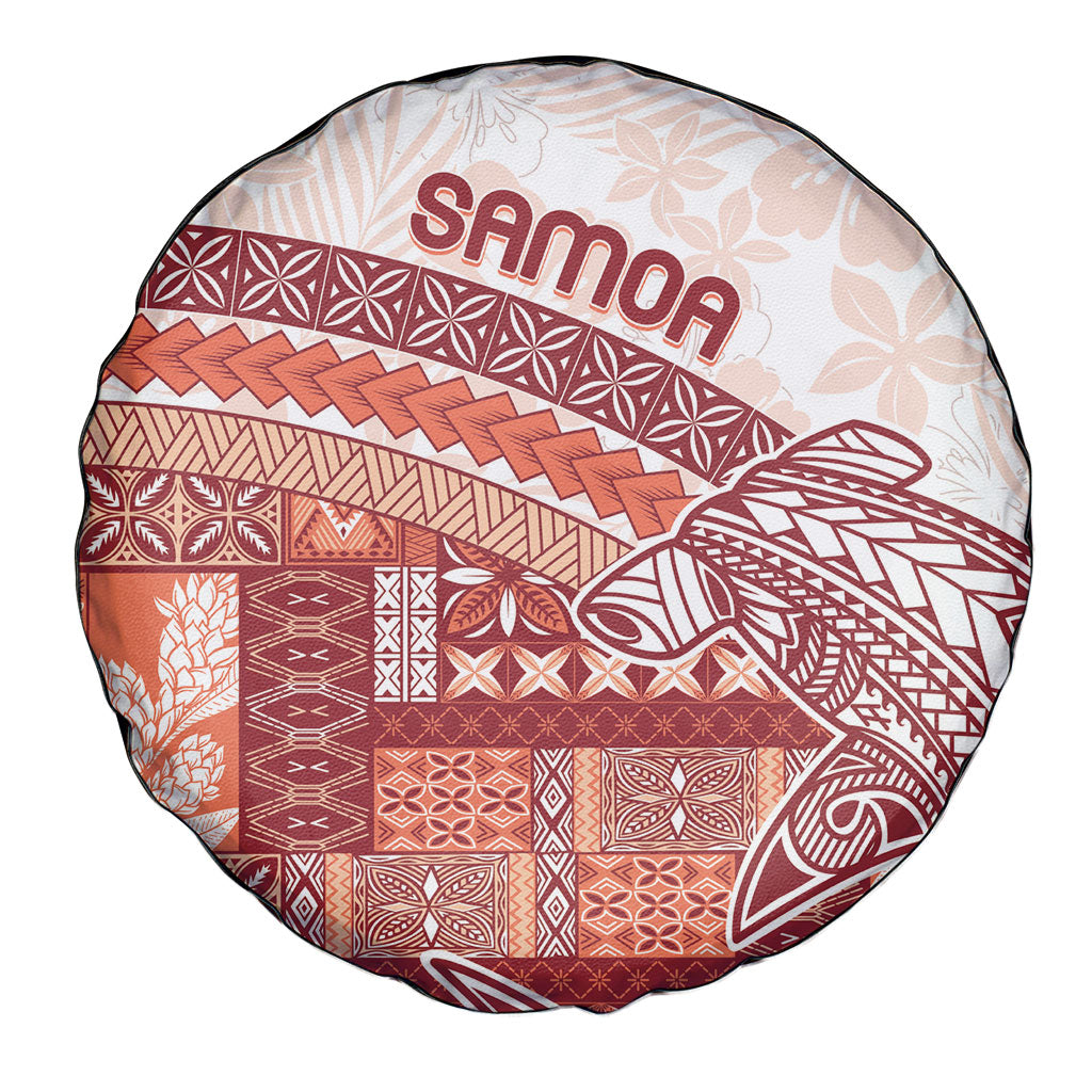 Samoa Mamanu Siapo Crimson Spare Tire Cover Tatau Malie LT7 - Polynesian Pride
