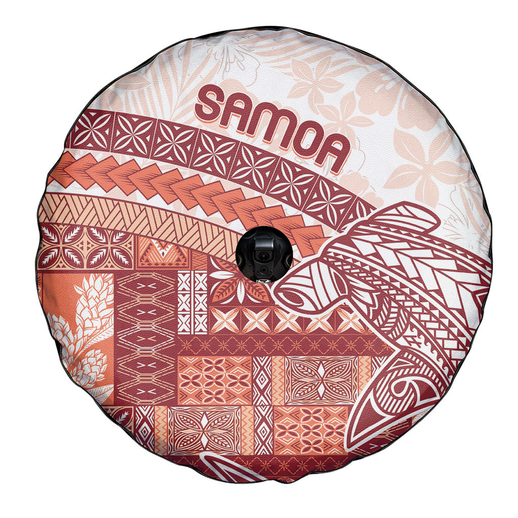 Samoa Mamanu Siapo Crimson Spare Tire Cover Tatau Malie LT7 - Polynesian Pride