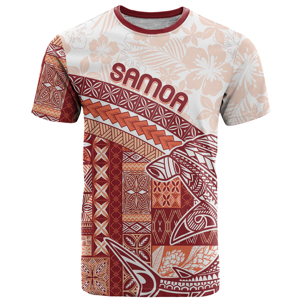 Samoa Mamanu Siapo Crimson T Shirt Tatau Malie LT7 Red - Polynesian Pride
