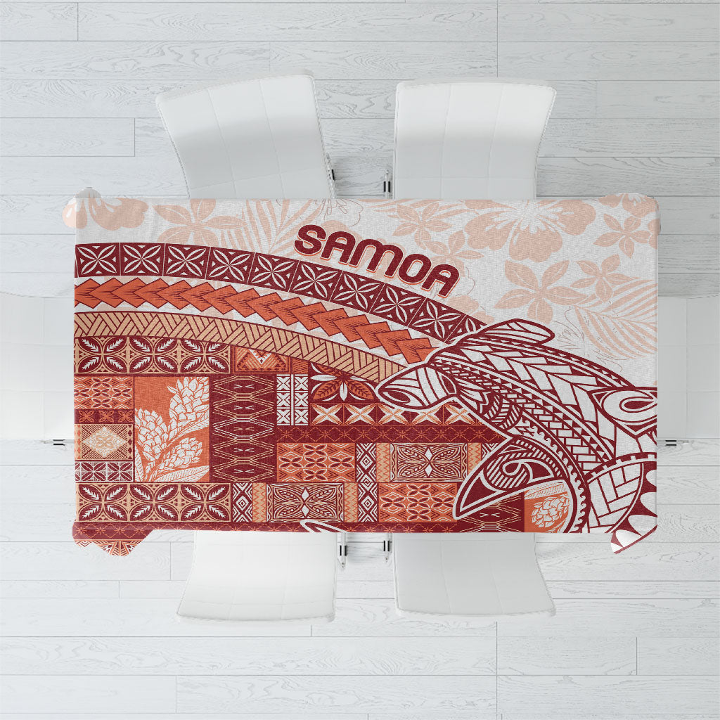 Samoa Mamanu Siapo Crimson Tablecloth Tatau Malie LT7 Red - Polynesian Pride