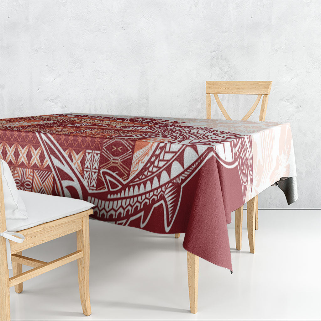 Samoa Mamanu Siapo Crimson Tablecloth Tatau Malie LT7 - Polynesian Pride