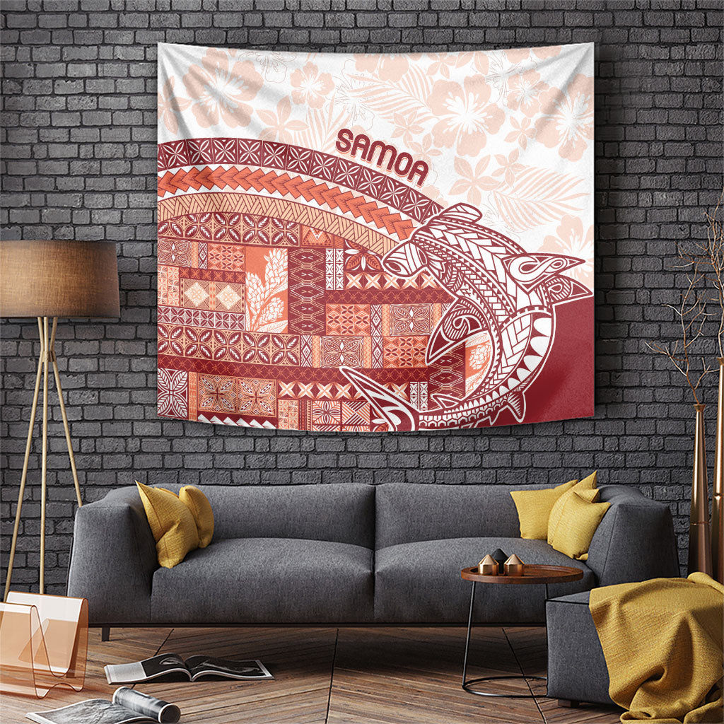 Samoa Mamanu Siapo Crimson Tapestry Tatau Malie LT7 Red - Polynesian Pride