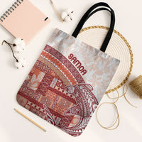 Samoa Mamanu Siapo Crimson Tote Bag Tatau Malie LT7 Black Strap One Size Red - Polynesian Pride