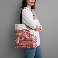 Samoa Mamanu Siapo Crimson Tote Bag Tatau Malie LT7 - Polynesian Pride