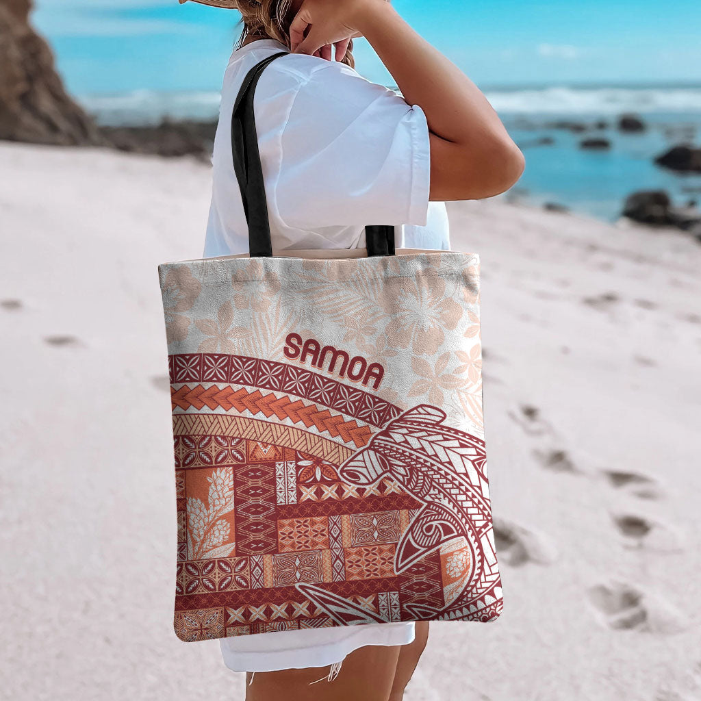 Samoa Mamanu Siapo Crimson Tote Bag Tatau Malie LT7 - Polynesian Pride