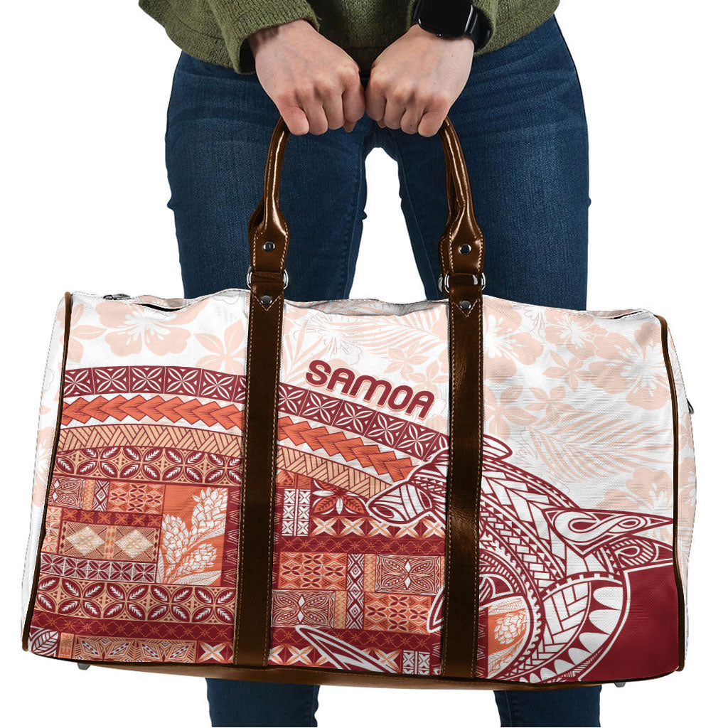 Samoa Mamanu Siapo Crimson Travel Bag Tatau Malie LT7 Red - Polynesian Pride