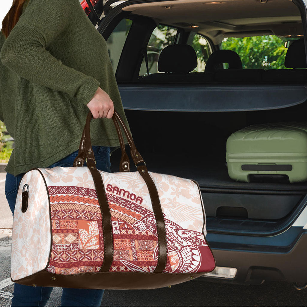 Samoa Mamanu Siapo Crimson Travel Bag Tatau Malie LT7 - Polynesian Pride