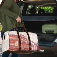 Samoa Mamanu Siapo Crimson Travel Bag Tatau Malie LT7 - Polynesian Pride