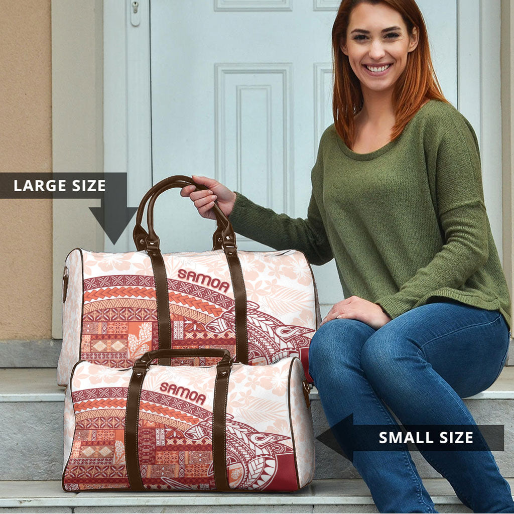 Samoa Mamanu Siapo Crimson Travel Bag Tatau Malie LT7 - Polynesian Pride