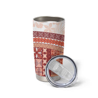 Samoa Mamanu Siapo Crimson Tumbler Cup Tatau Malie LT7 - Polynesian Pride