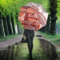 Samoa Mamanu Siapo Crimson Umbrella Tatau Malie LT7 - Polynesian Pride