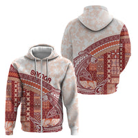 Samoa Mamanu Siapo Crimson Zip Hoodie Tatau Malie LT7 - Polynesian Pride
