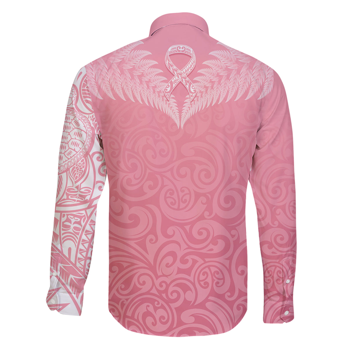 Personalised New Zealand Family Matching Short Sleeve Bodycon Dress and Hawaiian Shirt Pink Ribbon Tattoo Mix Silver Fern LT7 - Polynesian Pride