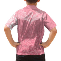 Personalised New Zealand Family Matching Summer Maxi Dress and Hawaiian Shirt Pink Ribbon Tattoo Mix Silver Fern LT7 - Polynesian Pride