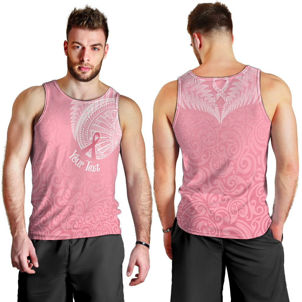 personalised-new-zealand-men-tank-top-pink-ribbon-tattoo-mix-silver-fern