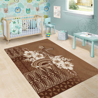 Tonga Ngatu Kupesi Brown Tapa Area Rug Koe Otua Mo Tonga Ko Hoku Tofia LT7 - Polynesian Pride