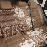 Tonga Ngatu Kupesi Brown Tapa Back Car Seat Cover Koe Otua Mo Tonga Ko Hoku Tofia LT7 - Polynesian Pride