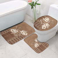 Tonga Ngatu Kupesi Brown Tapa Bathroom Set Koe Otua Mo Tonga Ko Hoku Tofia LT7 - Polynesian Pride