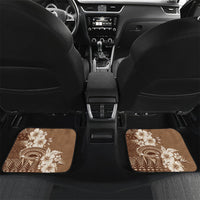 Tonga Ngatu Kupesi Brown Tapa Car Mats Koe Otua Mo Tonga Ko Hoku Tofia LT7 Set 2pcs - Back Mocha - Polynesian Pride